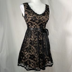 Semi-formal black lace dress